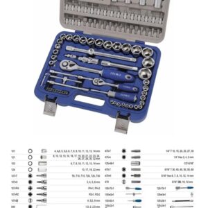 JUEGO DE BOC. Y ACC. ENC 1/2" Y 1/4" 101 PIEZAS 129-101-4