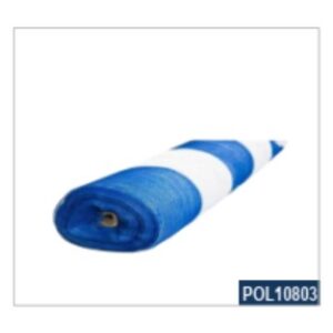 MEDIA SOMBRA 80% 42M X 50M RAYADA AZUL BLANCA