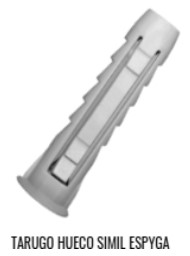 TARUGO HUECO SIMIL ESPYGA N°8 500 UND